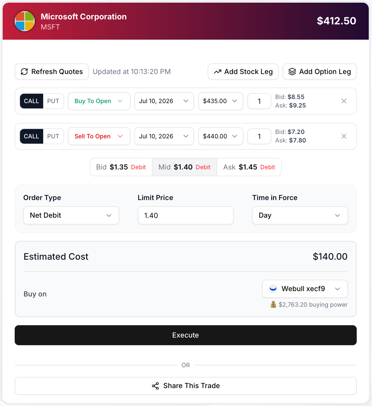 /alert response opened in browser