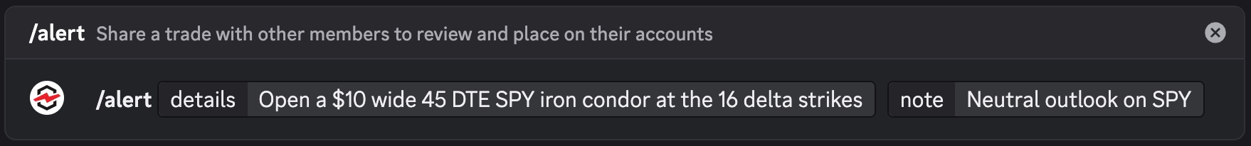 /alert command