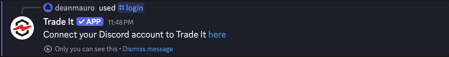/login response