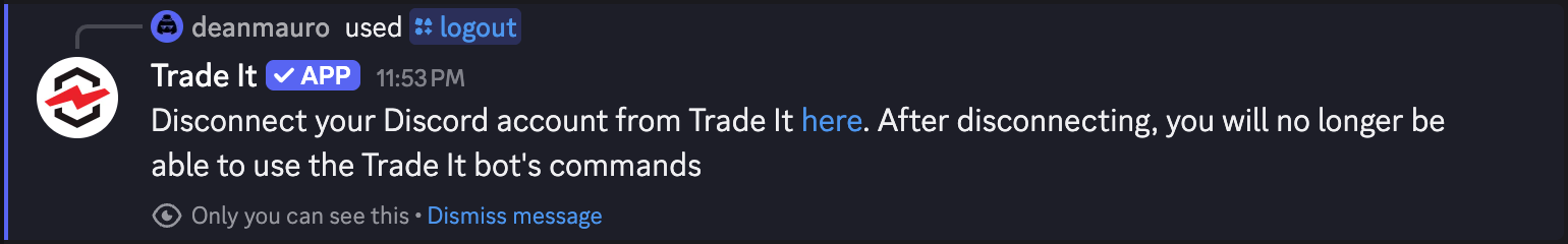 /logout response